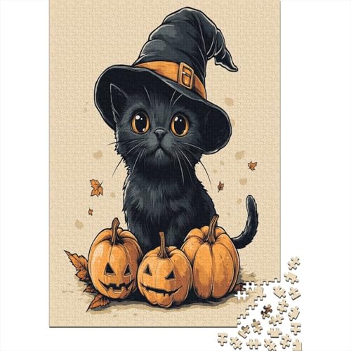 Halloween-Thema Puzzle 1000 Teile,Puzzle Für Erwachsene, Impossible Puzzle, Geschicklichkeitsspiel Für Die Ganze Familie,Puzzle Legespiel- Erwachsenenpuzzle Puzzel 1000pcs (75x50cm) von RNDKAUUIE