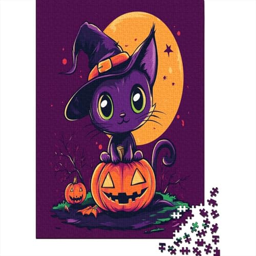 Halloween-Thema Puzzle 1000 Teile Erwachsener Kniffel Spaß Für Die Ganze Familie - Abwechslungsreiche 1000 Puzzleteilige Motive Puzzlespiel Erwachsene, Puzzel 1000pcs (75x50cm) von RNDKAUUIE