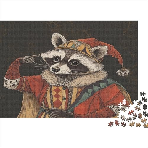 Kleiner Waschbär Puzzle 1000 Teile,Puzzle Für Erwachsene, Impossible Puzzle, Geschicklichkeitsspiel Für Die Ganze Familie,Puzzle Farbenfrohes,Puzzle-Geschenk,Raumdekoration Puzzel 1000pcs (75x50cm) von RNDKAUUIE