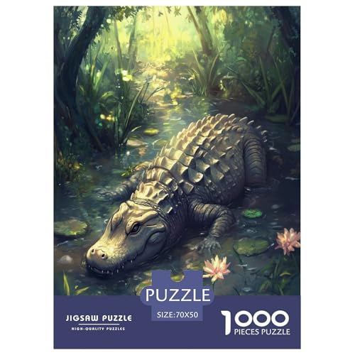 Krokodil Puzzle 1000-teilige Schwer Puzzle Spielzeug Lernspiel Impossible Herausforderungsspielzeug Für Erwachsene Und Kinder in Bewährter 70x50cm/1000pcs Krokodil Puzzle 1000-teilige Schwer Puzzle Spielzeug Lernspiel Impossible Herausforderungsspielzeug Für Erwachsene Und Kinder in Bewährter 70x50cm/1000pcs von RNDKAUUIE