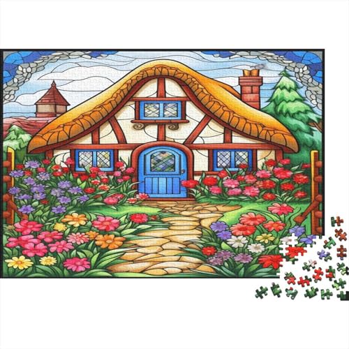 Mountain Village Cottage 1000 Teile Puzzle Für Erwachsene, Hochwertige Recycelbare MateriAußerirdische Und Druck Puzzlespiel, Familienspiel, Für Liebhaber Oder Freunde Puzzel 1000pcs (75x50cm) von RNDKAUUIE