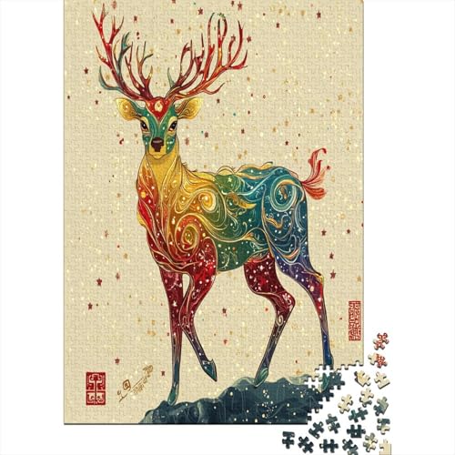 Mythische Tiere Holzpuzzle Erwachsene, 1000 Teile Großes Holzpuzzle Für Erwachsene Und Kinder, Anzug Klassisches Puzzle Für Kinder Ab 12 Jahren Und Erwachsene 1000pcs (75x50cm) von RNDKAUUIE