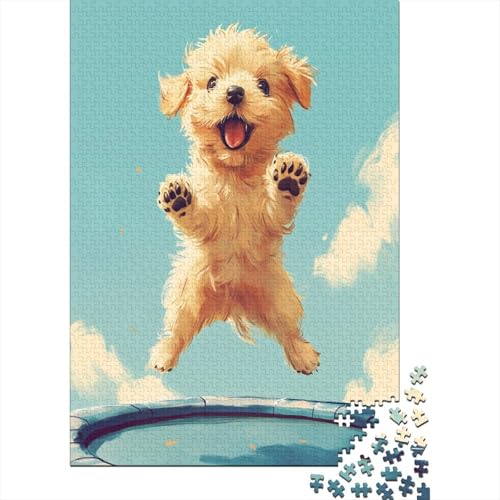 Netter Malteser Hund Puzzle 1000 Teile,Puzzle Für Erwachsene, Impossible Puzzle, Geschicklichkeitsspiel Für Die Ganze Familie,Puzzle Farbenfrohes,Puzzle-Geschenk,Raumdekoration Puzzel 1000pcs 75x50cm von RNDKAUUIE