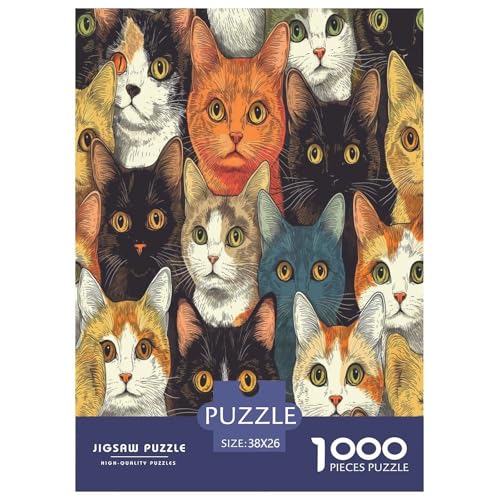 Niedliche Katze Puzzles 1000 Teile Schwer Puzzle Spielzeug Pädagogisches Spiel Impossible Herausforderung Spielzeug Für Erwachsene Und Kinder Ab 12 Jahren 38x26cm/1000pcs Niedliche Katze Puzzles 1000 Teile Schwer Puzzle Spielzeug Pädagogisches Spiel Impossible Herausforderung Spielzeug Für Erwachsene Und Kinder Ab 12 Jahren 38x26cm/1000pcs von RNDKAUUIE