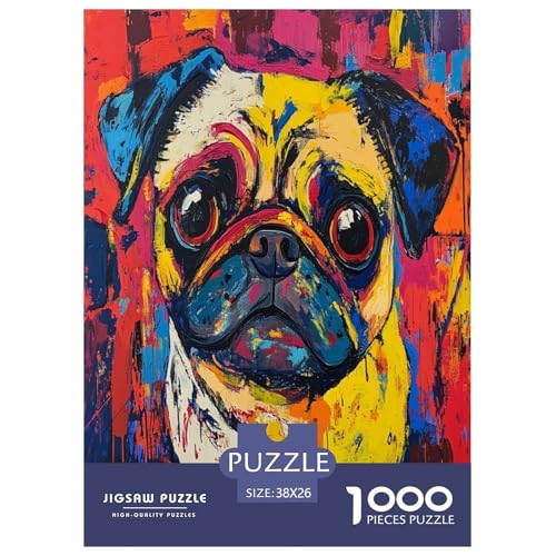 Pug Puzzle 1000 Teile Schwer Puzzle Spielzeug Lernspiel Impossible Herausforderungsspielzeug Für Erwachsene Und Kinder Ab 12 Jahren 38x26cm/1000pcs Pug Puzzle 1000 Teile Schwer Puzzle Spielzeug Lernspiel Impossible Herausforderungsspielzeug Für Erwachsene Und Kinder Ab 12 Jahren 38x26cm/1000pcs von RNDKAUUIE