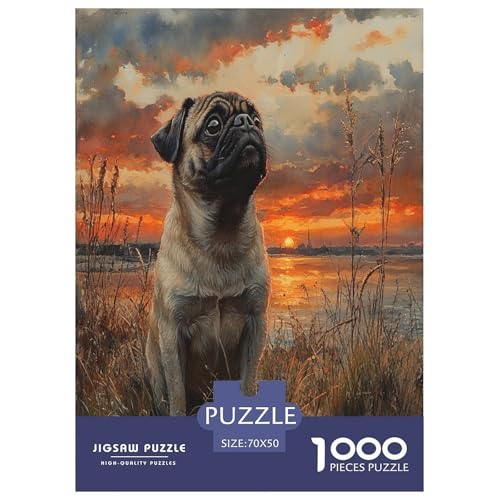 Pug Puzzle 1000-teilige Schwer Puzzle Spielzeug Pädagogisches Spiel Impossible Herausforderungsspielzeug Für Erwachsene Kinder 70x50cm/1000pcs Pug Puzzle 1000-teilige Schwer Puzzle Spielzeug Pädagogisches Spiel Impossible Herausforderungsspielzeug Für Erwachsene Kinder 70x50cm/1000pcs von RNDKAUUIE