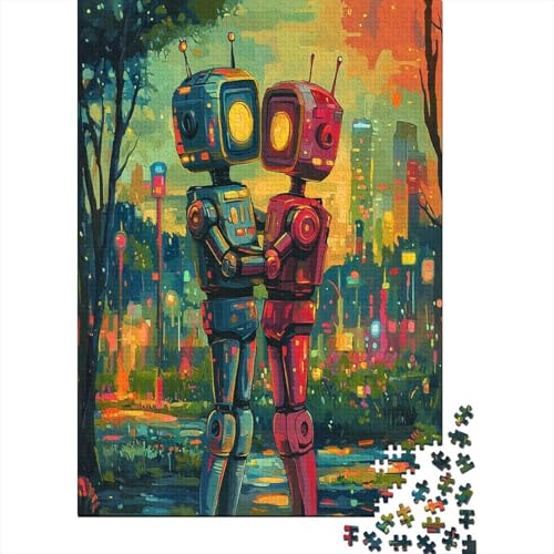 Roboter 1000 Teile, Impossible Puzzle,Geschicklichkeitsspiel Für Die Ganze Familie, Erwachsenenpuzzle Ab 14 Jahren Puzzel 1000pcs (75x50cm) von RNDKAUUIE