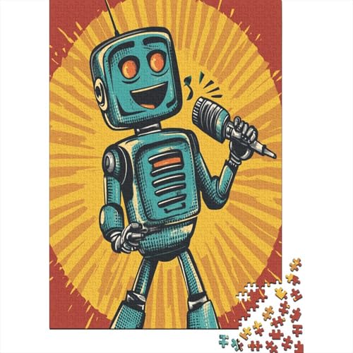 Roboter Holzpuzzle Erwachsene, 1000 Teile Großes Holzpuzzle Für Erwachsene Und Kinder, Anzug Klassisches Puzzle Für Kinder Ab 12 Jahren Und Erwachsene 1000pcs (75x50cm) von RNDKAUUIE