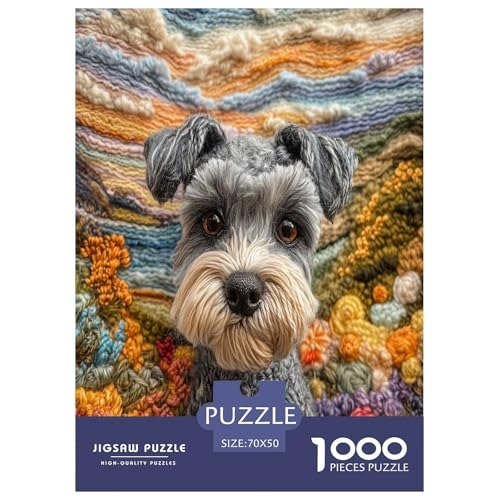 Schnauzer Puzzle 1000-teilige Schwer Puzzle Spielzeug Pädagogisches Spiel Impossible Herausforderungsspielzeug Für Erwachsene Kinder 70x50cm/1000pcs Schnauzer Puzzle 1000-teilige Schwer Puzzle Spielzeug Pädagogisches Spiel Impossible Herausforderungsspielzeug Für Erwachsene Kinder 70x50cm/1000pcs von RNDKAUUIE
