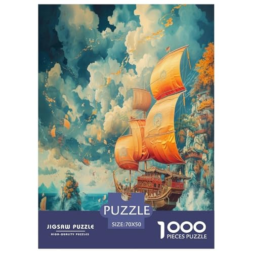 Segelschiff Puzzle 1000-teilige Schwer Puzzle Spielzeug Pädagogisches Spiel Impossible Herausforderungsspielzeug Für Erwachsene Kinder 70x50cm/1000pcs Segelschiff Puzzle 1000-teilige Schwer Puzzle Spielzeug Pädagogisches Spiel Impossible Herausforderungsspielzeug Für Erwachsene Kinder 70x50cm/1000pcs von RNDKAUUIE