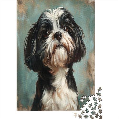 Shih Tzu. Puzzle 1000 Teile Erwachsener Kniffel Spaß Für Die Ganze Familie - Abwechslungsreiche 1000 Puzzleteilige Motive Puzzlespiel Erwachsene, Puzzel 1000pcs (75x50cm) von RNDKAUUIE