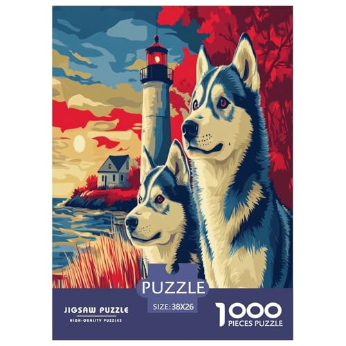 Sibirischer HuskyPuzzles 1000 Teile Schwer Puzzle Spielzeug Pädagogisches Spiel Impossible Herausforderungsspielzeug Für Erwachsene Kinder 38x26cm/1000pcs Sibirischer HuskyPuzzles 1000 Teile Schwer Puzzle Spielzeug Pädagogisches Spiel Impossible Herausforderungsspielzeug Für Erwachsene Kinder 38x26cm/1000pcs von RNDKAUUIE