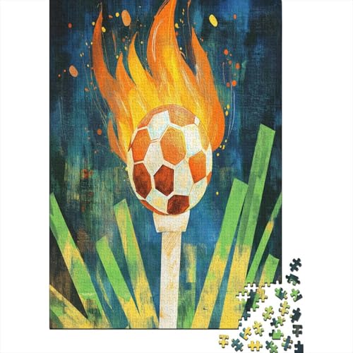 Soccerball Holzpuzzle Erwachsene, 1000 Teile Großes Holzpuzzle Für Erwachsene Und Kinder, Anzug Klassisches Puzzle Für Kinder Ab 12 Jahren Und Erwachsene 1000pcs (75x50cm) von RNDKAUUIE