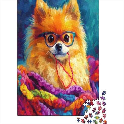 Süßer Pommersch Klassische Puzzles Puzzles 1000 Teile Für Erwachsene Puzzle Spielzeug Puzzle Einzigartige Geschenk Puzzleteile Tierpuzzle Für Die Familienspielsammlung Home Decor 1000pcs (75x50cm) von RNDKAUUIE