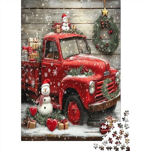 Weihnachten Red Truck Klassische Puzzles 1000 Teile Für Erwachsene Puzzle Spielzeug Puzzle Einzigartige Geschenk Puzzleteile Tierpuzzle Für Die Familienspielsammlung Home Decor 1000pcs 75x50cm von RNDKAUUIE