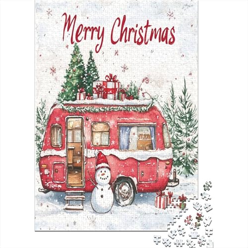 Weihnachten Red Truck Puzzle 1000 Teile, Erwachsene, Klassische Puzzle, Impossible Puzzle,Geschicklichkeitsspiel Für Die Ganze Familie Erwachsenenpuzzle Ab 14 Jahren Puzzel 1000pcs (75x50cm) von RNDKAUUIE