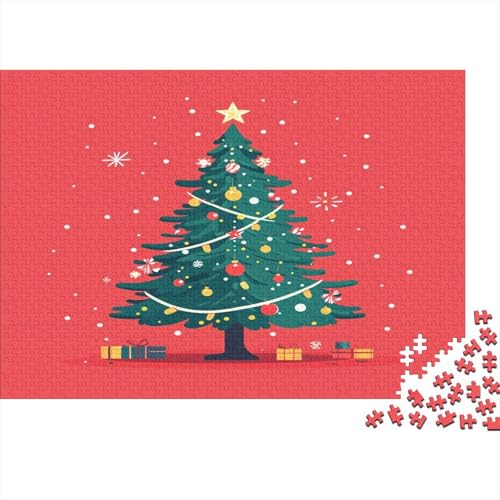 Weihnachtsbaum Holzpuzzle Erwachsene, 1000 Teile Großes Holzpuzzle Für Erwachsene Und Kinder, Anzug Klassisches Puzzle Für Kinder Ab 12 Jahren Und Erwachsene 1000pcs (75x50cm) von RNDKAUUIE