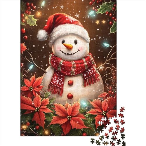 Weihnachtsschneemann Puzzle 1000 Teile,Puzzle Für Erwachsene, Impossible Puzzle, Geschicklichkeitsspiel Für Die Ganze Familie,Puzzle Legespiel- Erwachsenenpuzzle Puzzel 1000pcs (75x50cm) von RNDKAUUIE