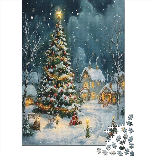 Weihnachtsstadt 1000 Teile,Impossible Puzzle,Geschicklichkeitsspiel Für Die Ganze Familie, Erwachsenen Puzzlespiel Puzzel 1000pcs (75x50cm) von RNDKAUUIE