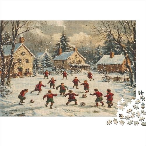 Weihnachtsstadt Holzpuzzle Erwachsene, 1000 Teile Großes Holzpuzzle Für Erwachsene Und Kinder, Anzug Klassisches Puzzle Für Kinder Ab 12 Jahren Und Erwachsene 1000pcs (75x50cm) von RNDKAUUIE