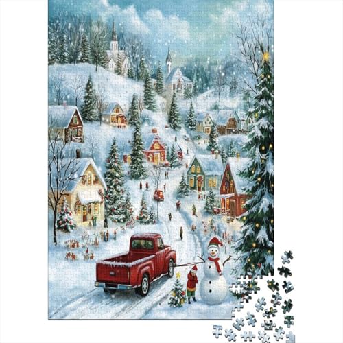 Weihnachtsstadt Puzzle 1000 Teile,Puzzle Für Erwachsene, Impossible Puzzle, Geschicklichkeitsspiel Für Die Ganze Familie,Puzzle Farbenfrohes,Puzzle-Geschenk,Raumdekoration Puzzel 1000pcs (75x50cm) von RNDKAUUIE