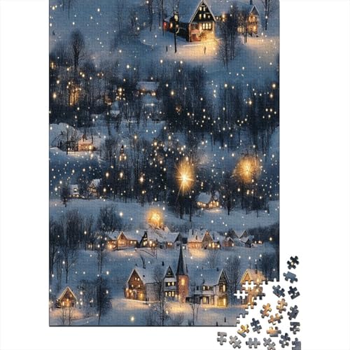 Weihnachtsstadt Puzzle 1000 Teile Erwachsener Kniffel Spaß Für Die Ganze Familie - Abwechslungsreiche 1000 Puzzleteilige Motive Puzzle Erwachsene, Puzzel 1000pcs (75x50cm) von RNDKAUUIE