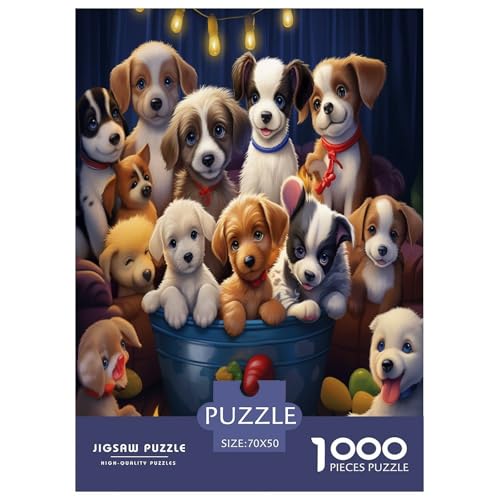 Welpen Puzzles 1000 Teile Schwer Puzzle Spielzeug Pädagogisches Spiel Impossible Herausforderungsspielzeug Für Erwachsene Kinder 70x50cm/1000pcs Welpen Puzzles 1000 Teile Schwer Puzzle Spielzeug Pädagogisches Spiel Impossible Herausforderungsspielzeug Für Erwachsene Kinder 70x50cm/1000pcs von RNDKAUUIE