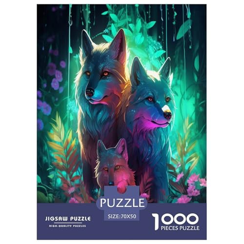 Wolf Kunst Puzzles 1000 Teile Schwer Puzzle Spielzeug Pädagogisches Spiel Impossible Herausforderungsspielzeug Für Erwachsene Und Kinder Ab 14 Jahren 70x50cm/1000pcs Wolf Kunst Puzzles 1000 Teile Schwer Puzzle Spielzeug Pädagogisches Spiel Impossible Herausforderungsspielzeug Für Erwachsene Und Kinder Ab 14 Jahren 70x50cm/1000pcs von RNDKAUUIE