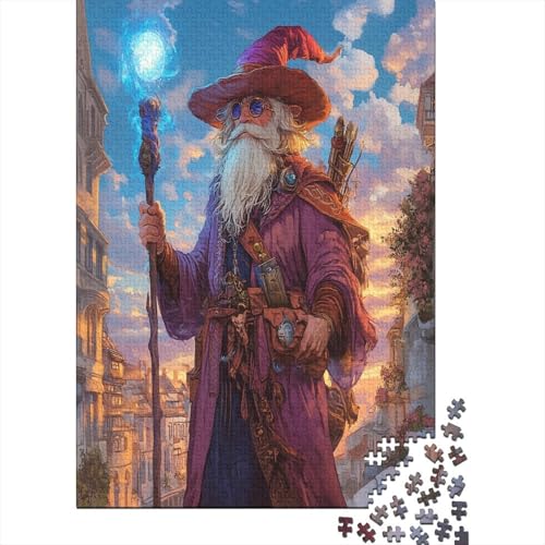 Zauberer Puzzlespiel 1000 Teile Puzzles Für Erwachsene Lernspiel Herausforderung Spielzeug 1000 Teile Puzzles Für Erwachsene Kinder Erwachsenen Puzzlespiel Puzzel 1000pcs (75x50cm) von RNDKAUUIE