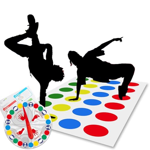 RNXSIB Twister Spiel für Kinder,Kindergeburtsspiele,Familienspiel,Lustige Spiele Mit Spielmatte für Familie Interaktion (Bodenspiele) von RNXSIB