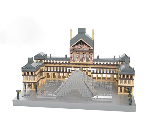 ROBBIN Louvre Museum Modell Micro Mini Block Bausteine Für Erwachsene Architektur Spielzeug Sets BAU Kinder Spielzeug Montage Ziegel von ROBBIN