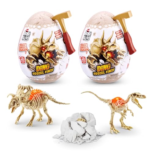 ROBO ALIVE Mini Dino Fossil Find (2er-Pack, Troodon & Kosmoceratops) von ROBO ALIVE