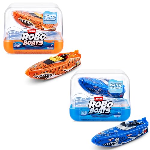 ROBO ALIVE ZURU Robo Boats, Tiger Shark & Robo Shark Boat, 2 Pack, (Amazon Exclusive) von ROBO ALIVE