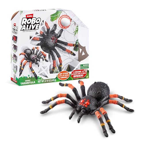 Robo Alive Tarantel, 38,5 cm, batteriebetriebenes Roboterspielzeug, realistische Bewegungen, Spielzeugspinne von ROBO ALIVE