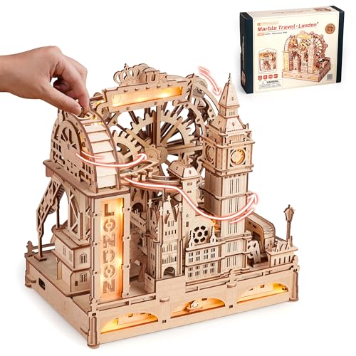 ROBOTIME 3D-Puzzle aus Holz mit Kugelbahn – Modellbau Stadt London zum Zusammenbauen, mechanisches Modell mit Lichtern für Erwachsene & Jugendliche, Kreativ-Set, dekorativ, EGB01 ROBOTIME 3D-Puzzle aus Holz mit Kugelbahn – Modellbau Stadt London zum Zusammenbauen, mechanisches Modell mit Lichtern für Erwachsene & Jugendliche, Kreativ-Set, dekorativ, EGB01 von ROBOTIME