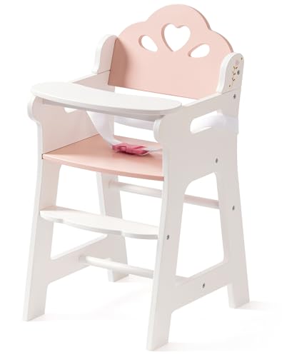 ROBOTIME Baby Puppen Hochstuhl, Holz Puppenmöbel für Puppen bis 18 Zoll, mit Sicherheitsgurt & Fußablage, Stabiler & stilvoller Puppen Fütterungsstuhl, Puppenzubehör für Kinder ab 3 Jahren ROBOTIME Baby Puppen Hochstuhl, Holz Puppenmöbel für Puppen bis 18 Zoll, mit Sicherheitsgurt & Fußablage, Stabiler & stilvoller Puppen Fütterungsstuhl, Puppenzubehör für Kinder ab 3 Jahren von ROBOTIME
