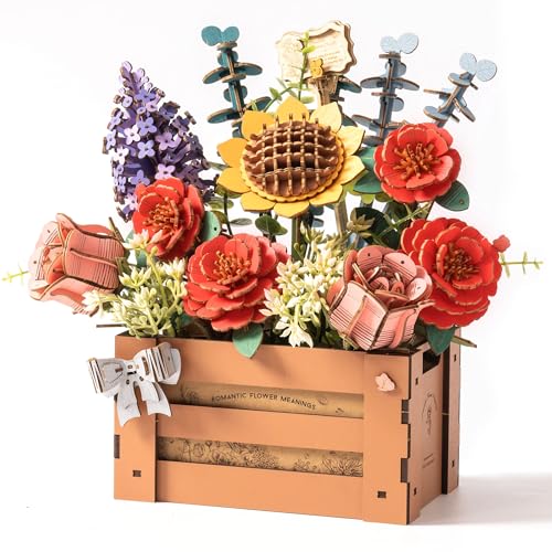 ROBOTIME Blumen 3D Holzpuzzle Erwachsene: Holzbausatz Basteln DIY Blumen Modelbausatz Künstliche Blumenstrauß Modell Kits Holz Puzzle Bausatz Frauen Valentinstag Geburtstag Deko mit Holzkiste TW02H ROBOTIME Blumen 3D Holzpuzzle Erwachsene: Holzbausatz Basteln DIY Blumen Modelbausatz Künstliche Blumenstrauß Modell Kits Holz Puzzle Bausatz Frauen Valentinstag Geburtstag Deko mit Holzkiste TW02H von ROBOTIME