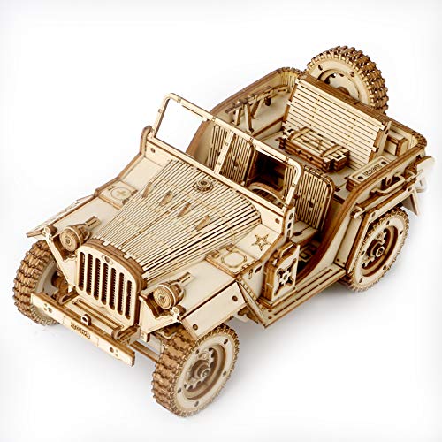 Robotime 3D Puzzle Holzbausatz Jeep, 369 Teile, Größe: 18,9 x 9,9 x 8,9 cm, MC701 Robotime 3D Puzzle Holzbausatz Jeep, 369 Teile, Größe: 18,9 x 9,9 x 8,9 cm, MC701 von ROBOTIME