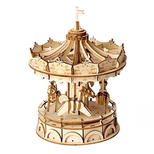 Robotime TG404 Merry-Go-Round Bausatz aus Holz hergestellt, Maße: 12 x 12 x 15 cm, Teile: 150 Stück Robotime TG404 Merry-Go-Round Bausatz aus Holz hergestellt, Maße: 12 x 12 x 15 cm, Teile: 150 Stück von ROBOTIME