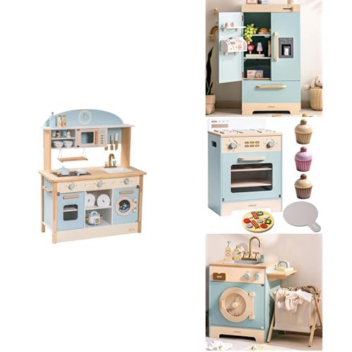 Blaue Träume Küchenspiel-Set - Küche, Kühlschrank, Backofen, Waschmaschine von ROBUD