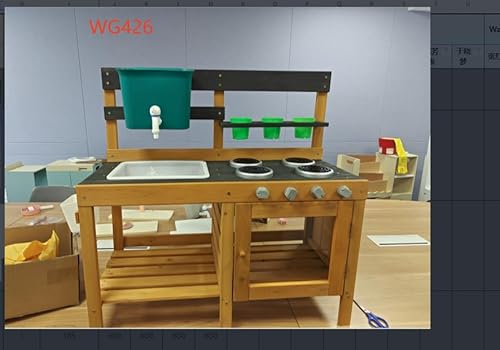 ROBUD Outdoor-Schlammküche für Kinder, Spielküche aus Holz mit Spüle, Herd, Pflanztöpfen, Aufbewahrungsregal & Küchenzubehör, Pretend Play Kitchen Spielset, Kochspielzeug für Kleinkinder ab 3 Jahren ROBUD Outdoor-Schlammküche für Kinder, Spielküche aus Holz mit Spüle, Herd, Pflanztöpfen, Aufbewahrungsregal & Küchenzubehör, Pretend Play Kitchen Spielset, Kochspielzeug für Kleinkinder ab 3 Jahren von ROBUD