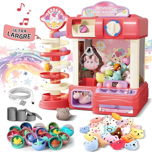 ROHSCE Claw Machine Arcade Game with Sound, Cool Fun Mini Candy Grabber Preis, Verkaufsspielzeug für Kinder, Jungen & Mädchen von ROHSCE