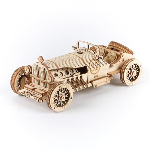 ROKR 3D Holzpuzzle für Erwachsene Kinder Vintage Grand Prix Auto Modellbausätze Geschenk Teenage von ROKR