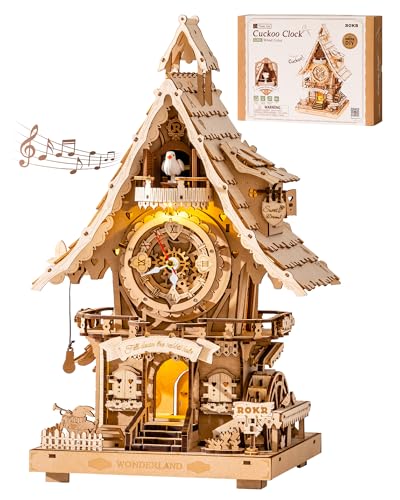 ROKR 3D Puzzle Erwachsene Kuckucksuhr, 3D Holzpuzzle Uhrenmodellbausätze, Geschenke und Dekoration für Erwachsene, Cuckoo Clock Holzfarbe, LC901 ROKR 3D Puzzle Erwachsene Kuckucksuhr, 3D Holzpuzzle Uhrenmodellbausätze, Geschenke und Dekoration für Erwachsene, Cuckoo Clock Holzfarbe, LC901 von ROKR