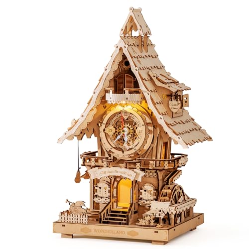 ROKR Kuckucksuhr 3D Holzpuzzle Erwachsene Holzuhr Modellbausätze Geschenk für Männer Frauen Holzfarbe LC901 ROKR Kuckucksuhr 3D Holzpuzzle Erwachsene Holzuhr Modellbausätze Geschenk für Männer Frauen Holzfarbe LC901 von ROKR