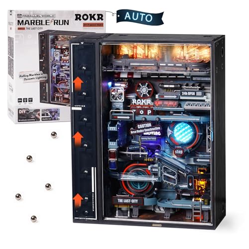 ROKR Kugelbahn Last City 3D Puzzle Erwachsene Modell Gaming Deko Setup Erweiterungsfähige Kits Cyberpunk Geschenkidee für Männer-Parallel World MR01S von ROKR