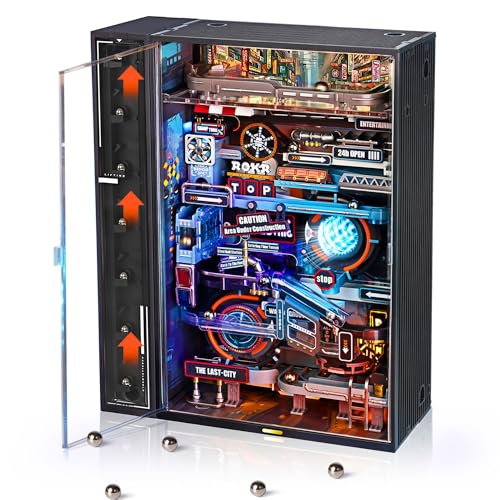 ROKR Kugelbahn Last City 3D Puzzle Erwachsene Modell Gaming Deko Setup Erweiterungsfähige Kits Cyberpunk Geschenkidee für Männer-Parallel World MR01S von ROKR