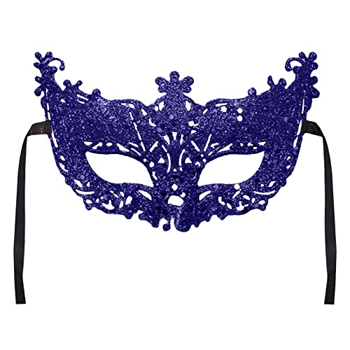 ROLAQDK Karneval Maske Maskenball für Damen, Frauen Karneval Maskerade Party Kostüm Festival Augenmaske 1920er Jahre Mardi Gras Party Maske für Cosplay (Lila) von ROLAQDK