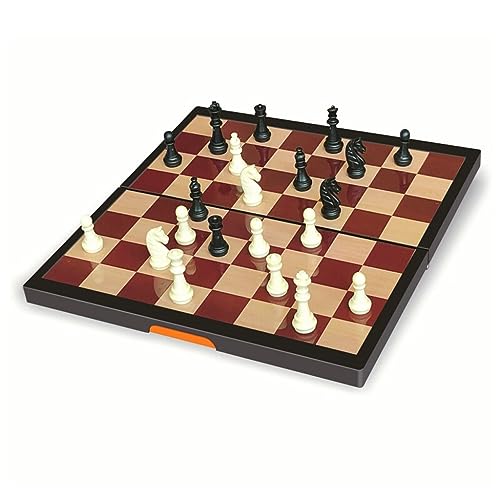 Schach, klassisches schwarz-weißes Schachspiel mit 2 Schubladen zur Aufbewahrung von Schachfiguren, pädagogisches Tischspiel für Kinder und Erwachsene, Spielzeug-Schachspiel für Kinder von ROLTIN