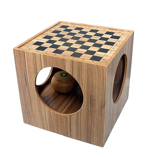 Schach Exquisiter Holztisch mit Schachspiel, pädagogische Schachspiele zur Dekoration, Spiel für 2 Spieler von ROLTIN